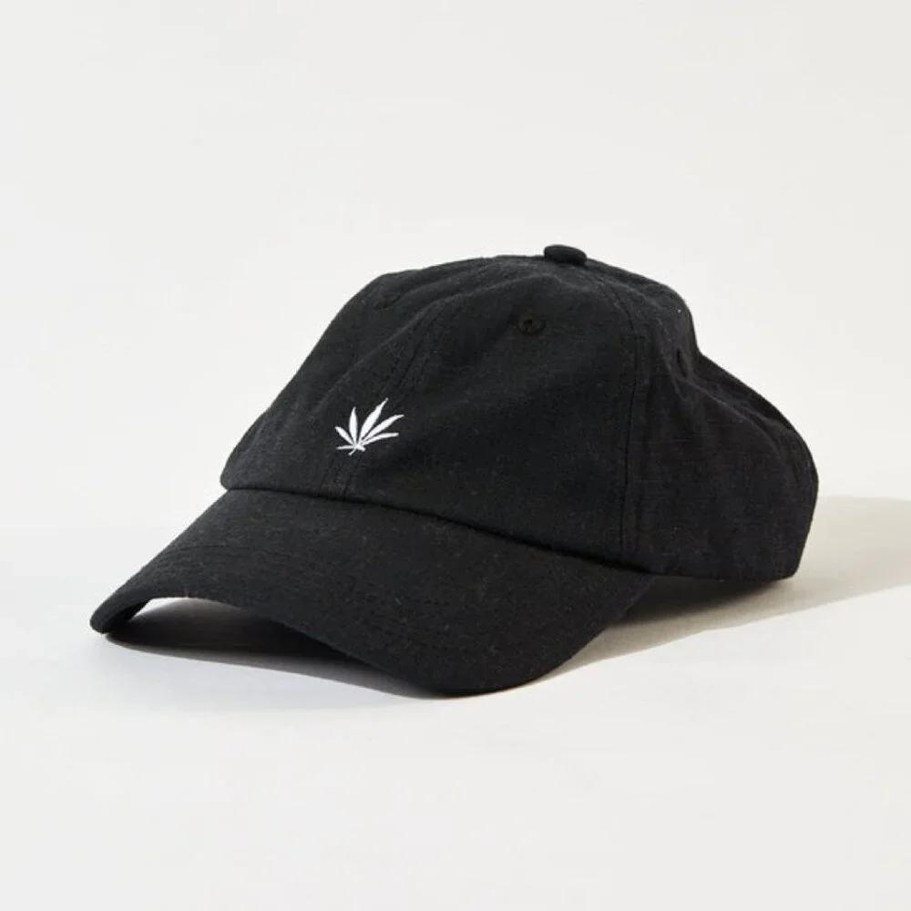 BNWT Afends - Foundation - Unisex Hemp Weed 6 Panel Black Cap Hat - Picture 1 of 6